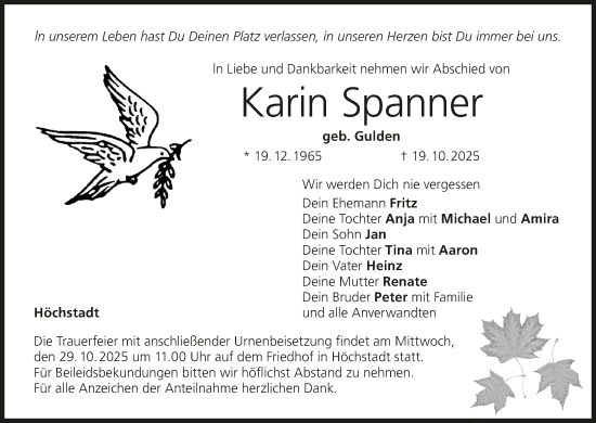 Anzeige von Karin Spanner von MGO