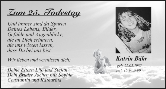 Anzeige von Katrin Bähr von MGO