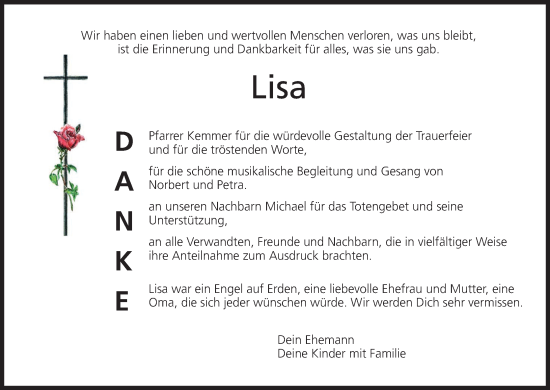 Anzeige von Elisabetha Thomä von MGO