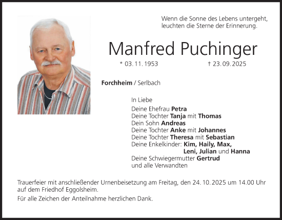 Anzeige von Manfred Puchinger von MGO
