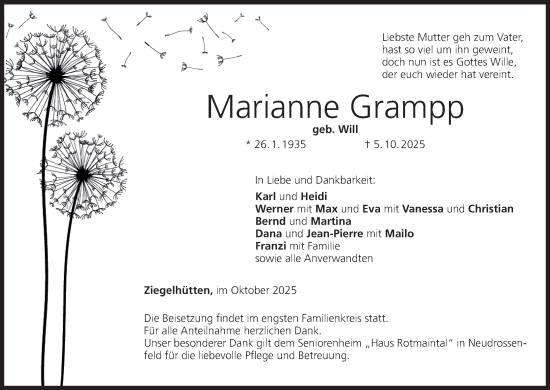 Anzeige von Marianne Grampp von MGO