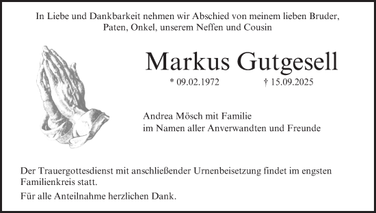 Anzeige von Markus Gutgesell von MGO