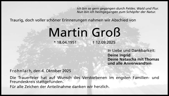 Anzeige von Martin Groß von MGO