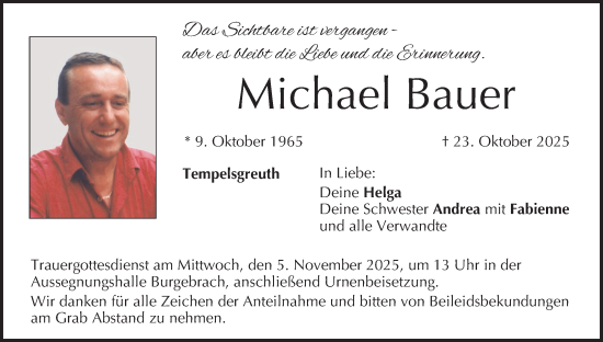 Anzeige von Michael Bauer von MGO