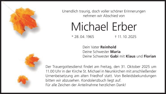 Anzeige von Michael Erber von MGO