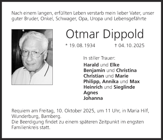 Anzeige von Otmar Dippold von MGO