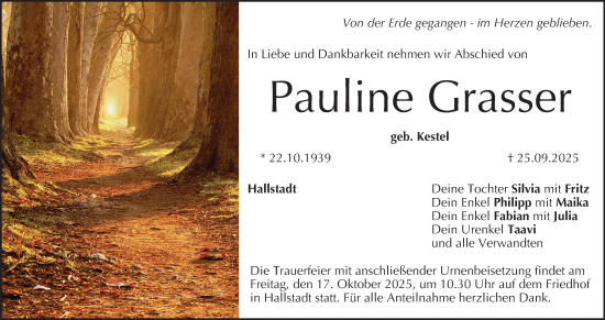Anzeige von Pauline Grasser von MGO