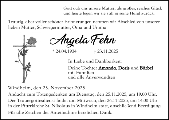 Anzeige von Angela Fehn von MGO