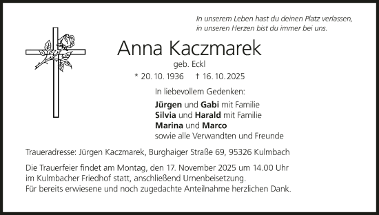 Anzeige von Anna Kaczmarek von MGO