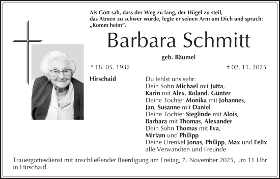 Anzeige von Barbara Schmitt von MGO