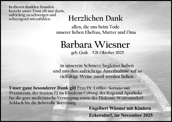 Anzeige von Barbara Wiesner von MGO