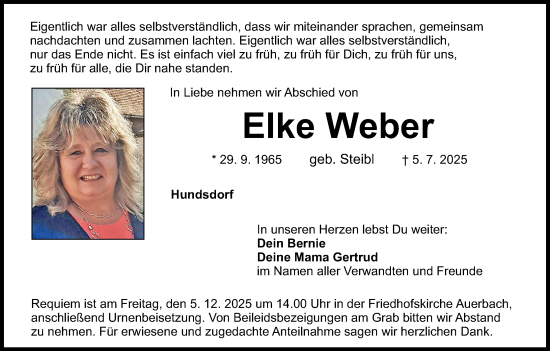 Anzeige von Elke Weber von MGO