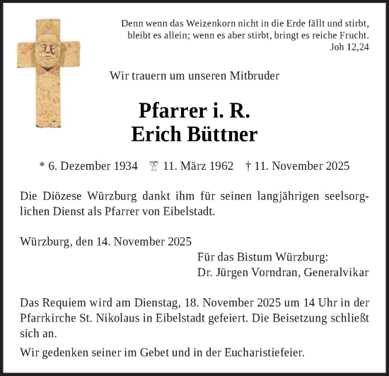 Anzeige von Erich Büttner von MGO