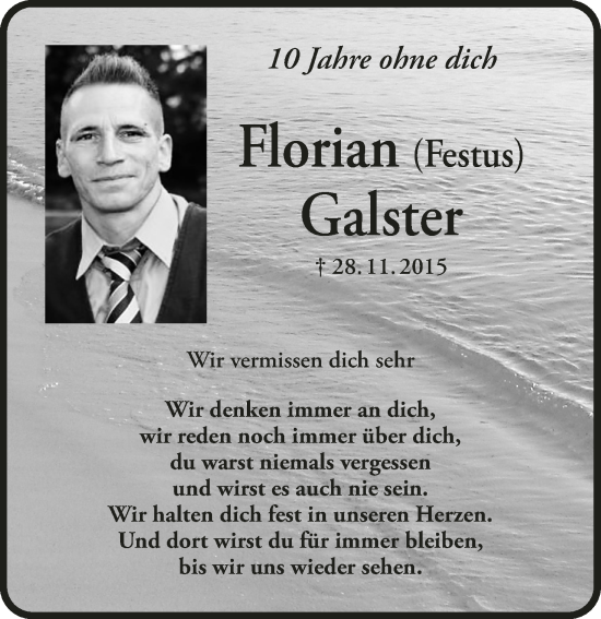 Anzeige von Florian Galster von MGO