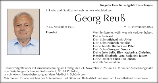 Anzeige von Georg Reuß von MGO