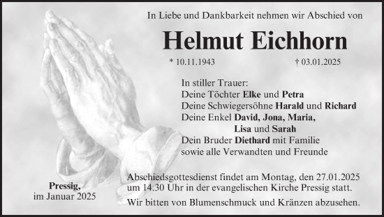 Anzeige von Helmut Eichhorn von MGO