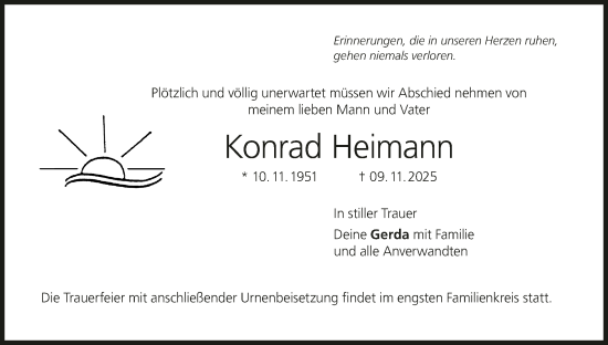 Anzeige von Konrad Heimann von MGO