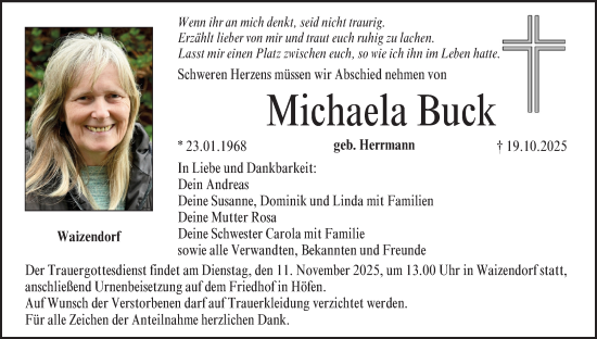Anzeige von Michaela Buck von MGO