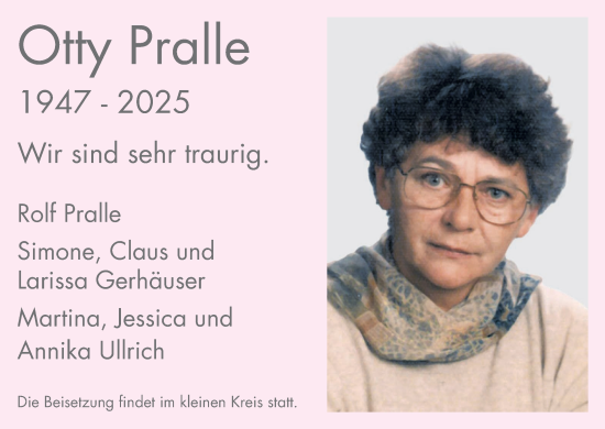 Anzeige von Otty Pralle von MGO