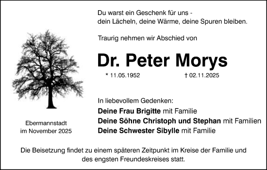 Anzeige von Peter Morys von MGO