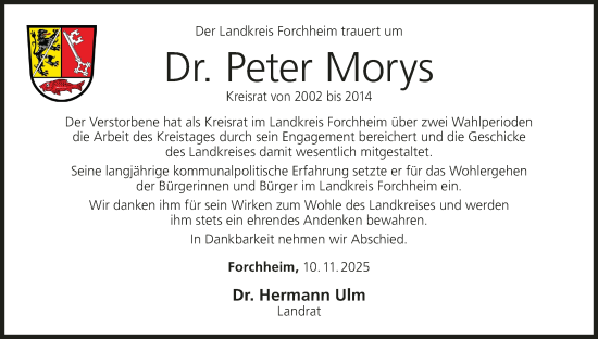 Anzeige von Peter Morys von MGO