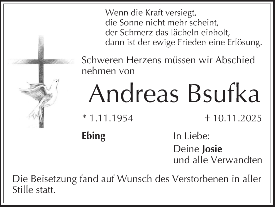 Anzeige von Andreas Bsufka von MGO