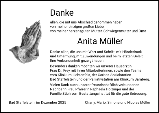 Anzeige von Anita Müller von MGO