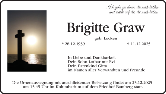 Anzeige von Brigitte Graw von MGO