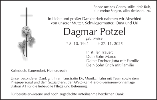 Anzeige von Dagmar Potzel von MGO