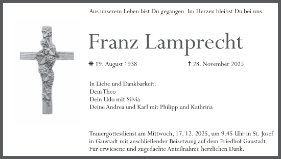Anzeige von Franz Lamprecht von MGO