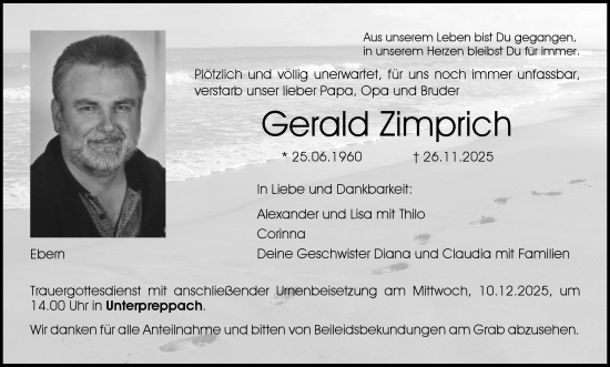 Anzeige von Gerald Zimprich von MGO