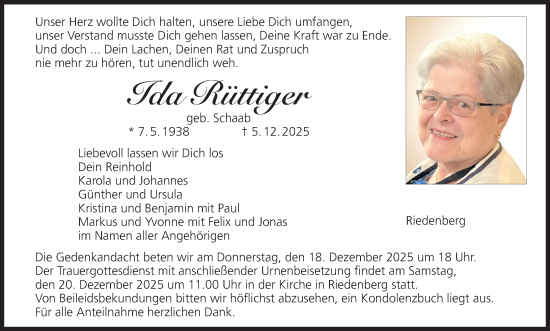 Anzeige von Ida Rüttiger von MGO