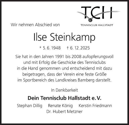 Anzeige von Ilse Steinkamp von MGO