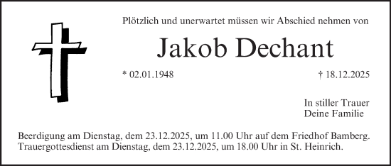 Anzeige von Jakob Dechant von MGO