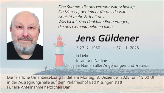 Anzeige von Jens Güldener von MGO