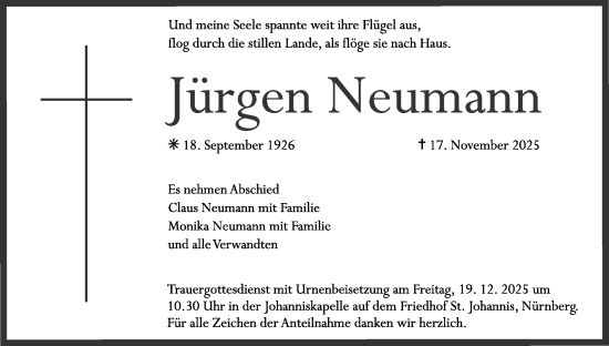 Anzeige von Jürgen Neumann von MGO