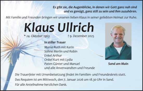 Anzeige von Klaus Ullrich von MGO