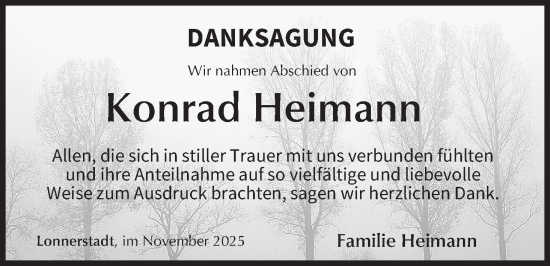 Anzeige von Konrad Heimann von MGO