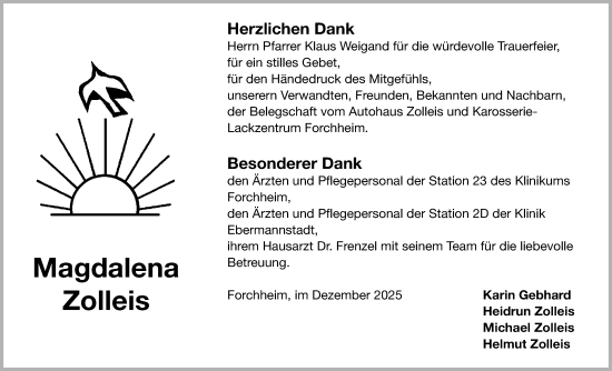 Anzeige von Magdalena Zolleis von MGO