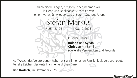 Anzeige von Stefan Markus von MGO