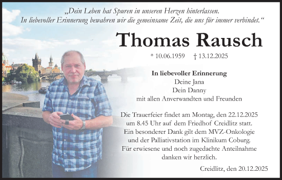 Anzeige von Thomas Rausch von MGO