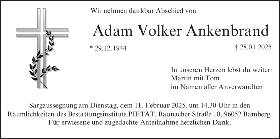 Anzeige von Adam Volker Ankenbrand von MGO