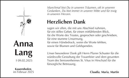 Anzeige von Anna Lang von MGO