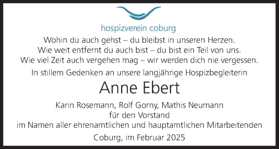 Anzeige von Anne Ebert von MGO