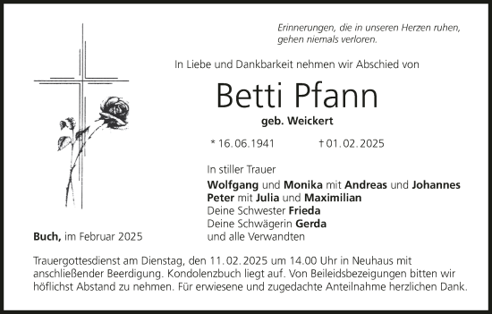 Anzeige von Betti Pfann von MGO