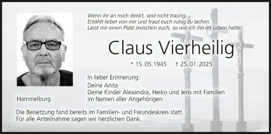 Anzeige von Claus Vierheilig von MGO