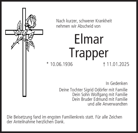 Anzeige von Elmar Trapper von MGO