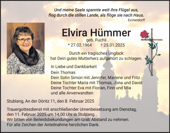 Anzeige von Elvira Hümmer von MGO