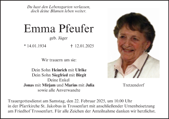 Anzeige von Emma Pfeufer von MGO