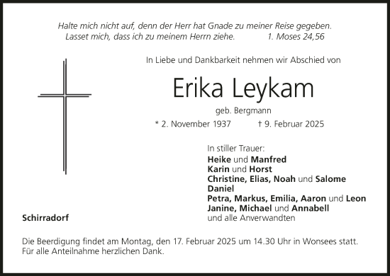 Anzeige von Erika Leykam von MGO